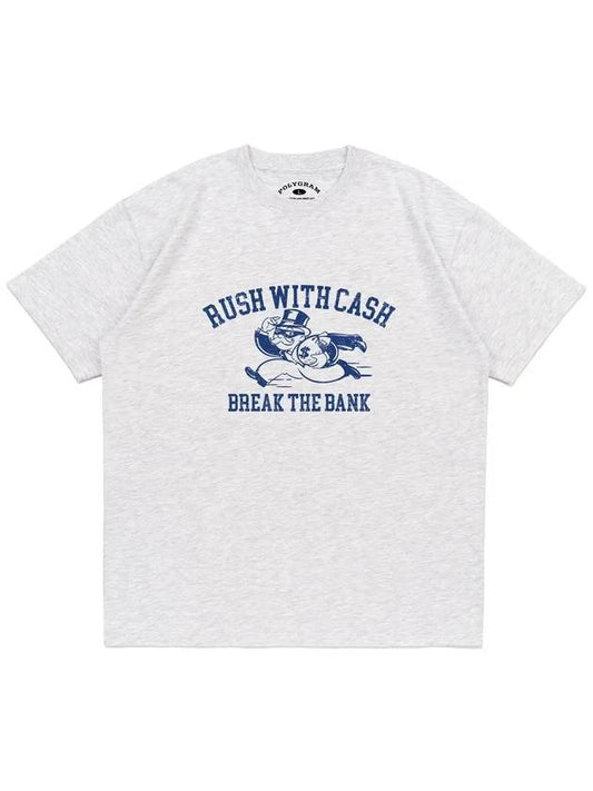 RUSH WITH CASH T SHIRTS LIGHT MELANGE - POLYGRAM - BALAAN 1