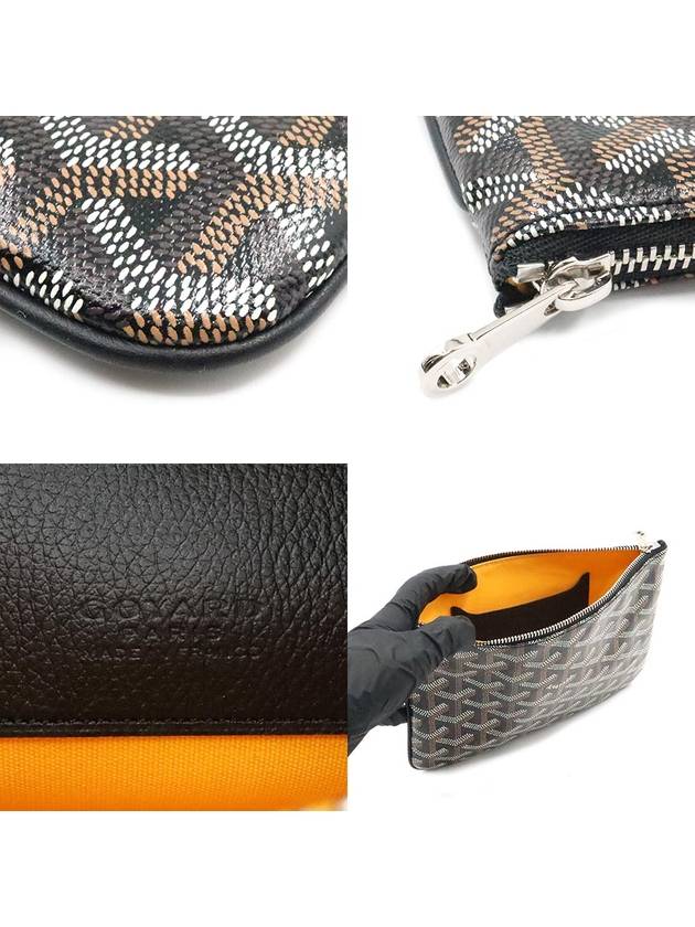 Women s Goyard APMSENAT2 PM Black Goyardin Canvas Senna Clutch gt Pouch Gangbuk used luxury goods - GOYARD - BALAAN 8