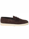 Triangle Logo Suede Loafers Dark Brown - PRADA - BALAAN 3