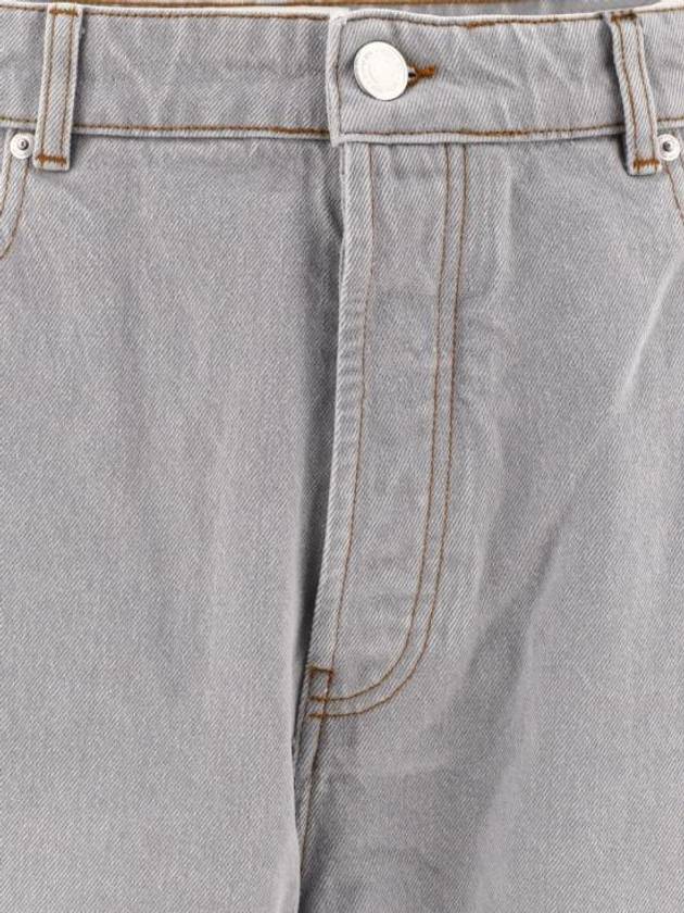 Loose Fit Denim Straight Jeans Grey - AMI - BALAAN 4