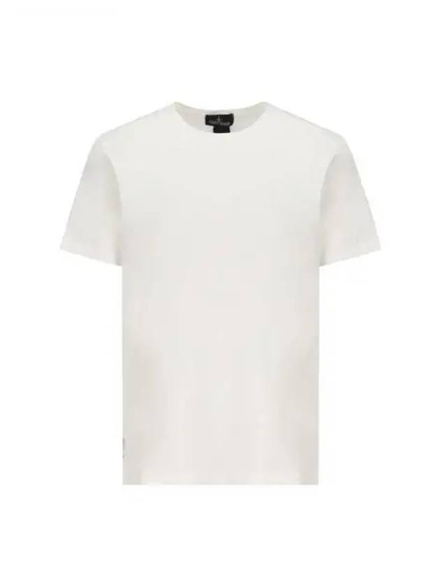 Shadow Back Graphic Print Short Sleeve T-Shirt  Natural White - STONE ISLAND - BALAAN 2