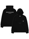 Men's Patch Back Logo Hoodie Black - WOOYOUNGMI - BALAAN.