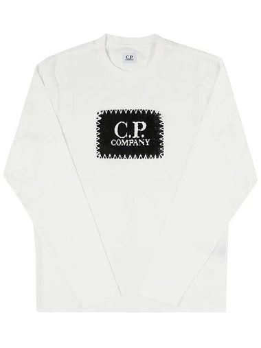 Logo Label Long Sleeve T-Shirt White - CP COMPANY - BALAAN 1