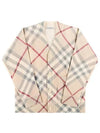 Kids Check Wool Cardigan Pale Stone - BURBERRY - BALAAN 3