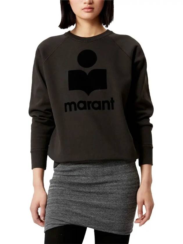 Milly Logo Sweatshirt Faded Black - ISABEL MARANT - BALAAN 3