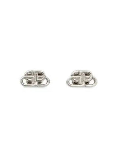 BB Logo Stud Earrings Silver - BALENCIAGA - BALAAN 2