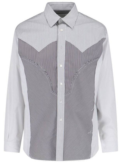 Striped Patchwork Long-Sleeved Shirt - MAISON MARGIELA - BALAAN 2