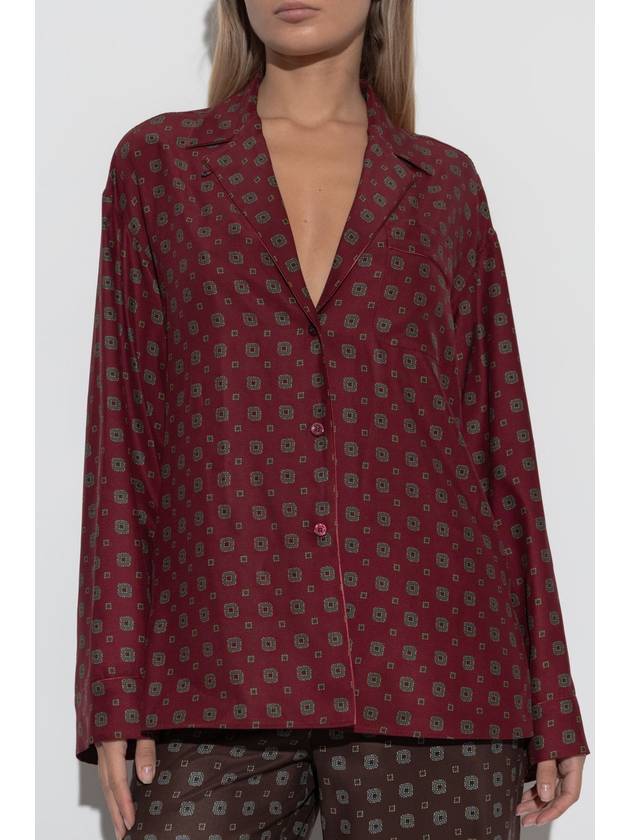 Moschino Pajama Top, Women's, Burgundy - MOSCHINO - BALAAN 3