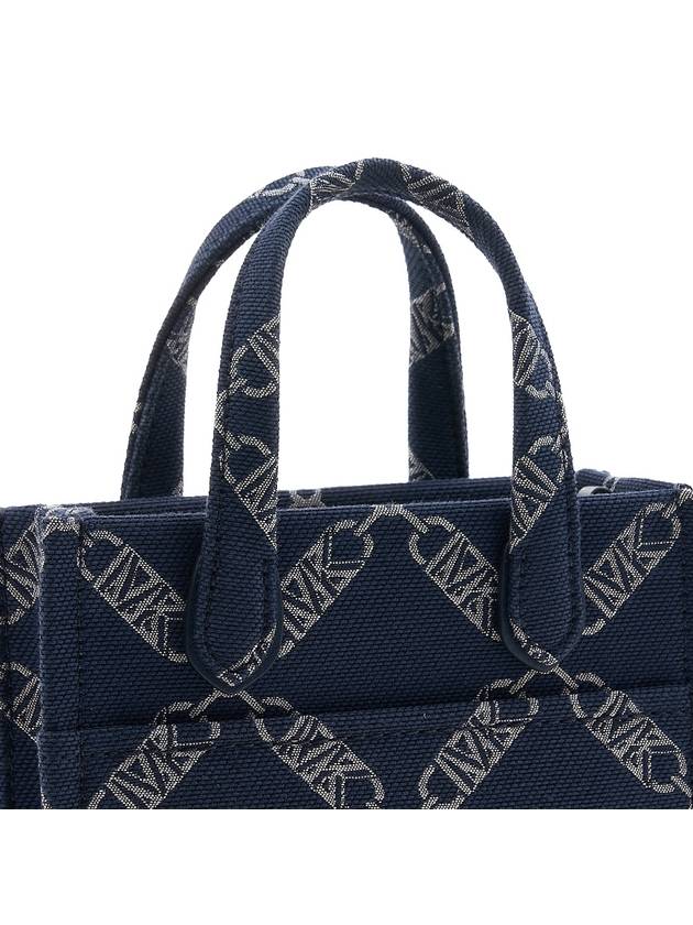 Gigi Extra Small Empire Logo Jacquard Cross Bag Navy - MICHAEL KORS - BALAAN 8