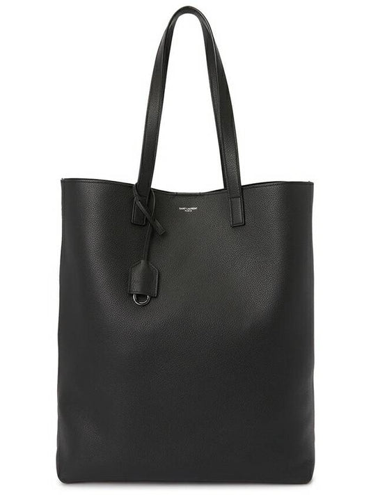 Grained Leather Bold Shopping Shoulder Bag Black - SAINT LAURENT - BALAAN 2