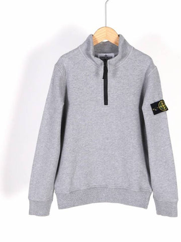 8A Kids Wappen Half Zip Sweatshirt Gray 811661020 V0M64 - STONE ISLAND - BALAAN 1