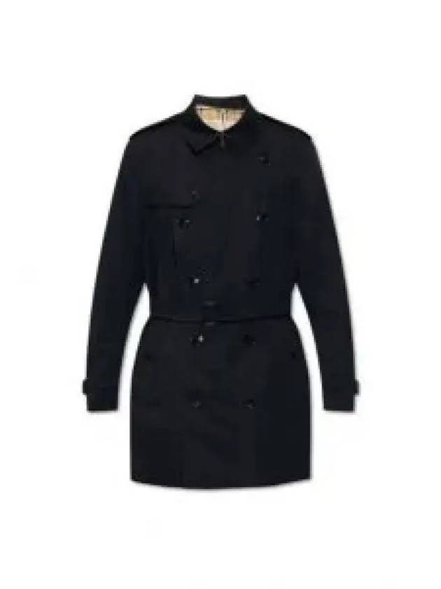 Short Kensington Heritage Trench Coat Black - BURBERRY - BALAAN 2