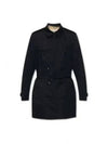 Short Kensington Heritage Trench Coat Black - BURBERRY - BALAAN 2