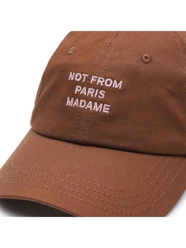 Drold Monsieur La Casquette Slogan Ball Cap Brown CP100 CO027 BN - DROLE DE MONSIEUR - BALAAN 4