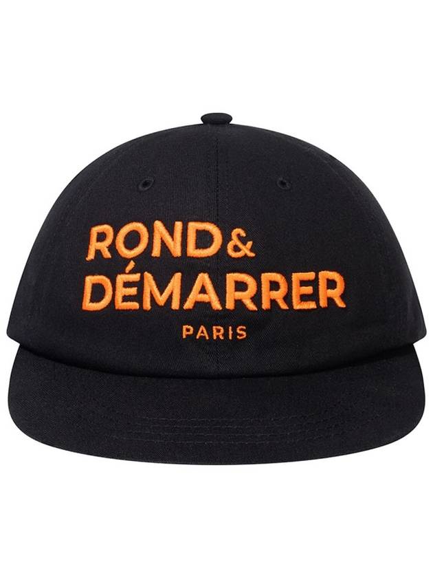 Bold Logo Washed 6 Panel Ball Cap Black - ROND&DEMARRER - BALAAN 2