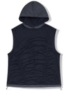 Shirring Sleeveless Hoodie Navy - PHOS333 - BALAAN 1