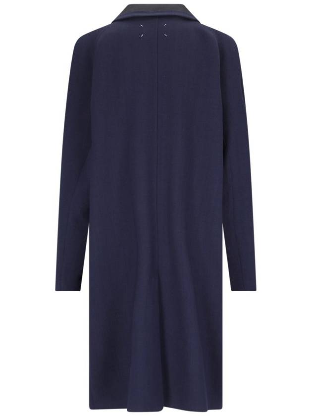 Wool Viscose Single Coat Navy - MAISON MARGIELA - BALAAN 3