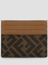 FF Logo Card Wallet Brown - FENDI - BALAAN 4