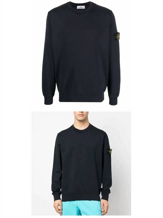 Wappen Patch Crew Neck Sweatshirt Navy - STONE ISLAND - BALAAN 5