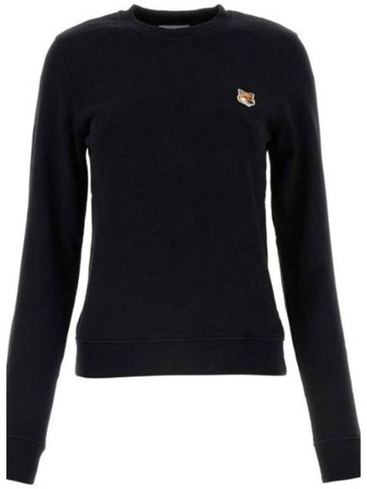 Fox Head Patch Regular Sweatshirt Black - MAISON KITSUNE - BALAAN 2