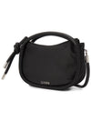 Knot Mini Nylon Shoulder Bag Black - GANNI - BALAAN 3