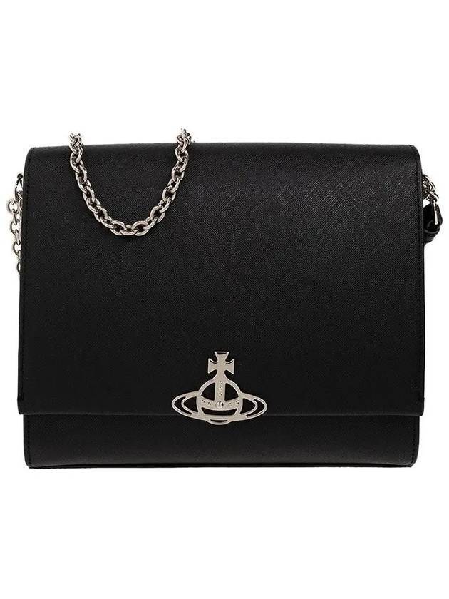 Women's Lucy Medium Shoulder Bag Black - VIVIENNE WESTWOOD - BALAAN 1