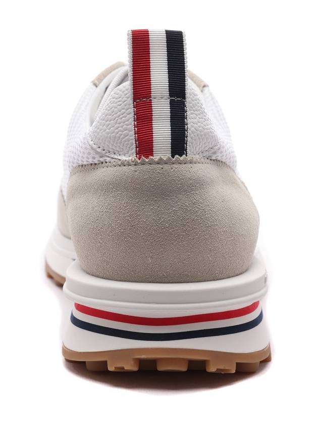 Fine Kid Suede Tech Runner White - THOM BROWNE - BALAAN 5