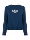 Women's Tina Logo Sweat Sweatshirt Navy - A.P.C. - BALAAN 3