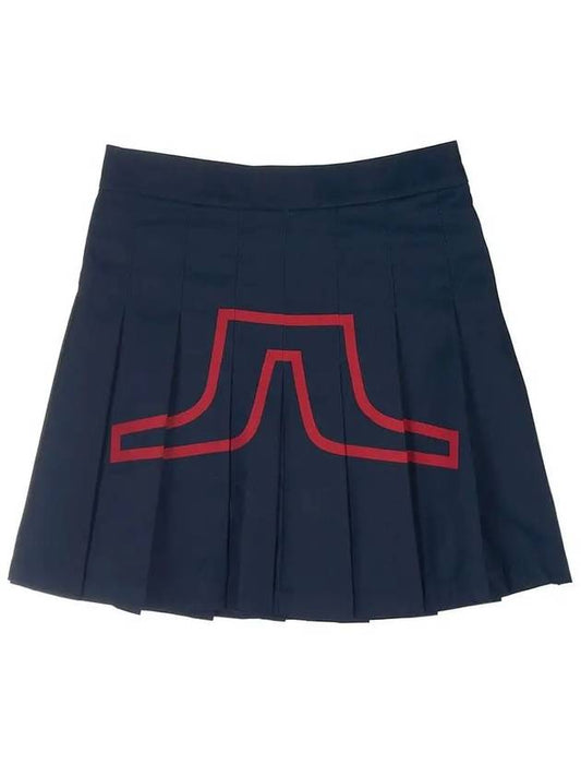 Women's Naomi NAOMI Pleated Skirt Navy - J.LINDEBERG - BALAAN 2