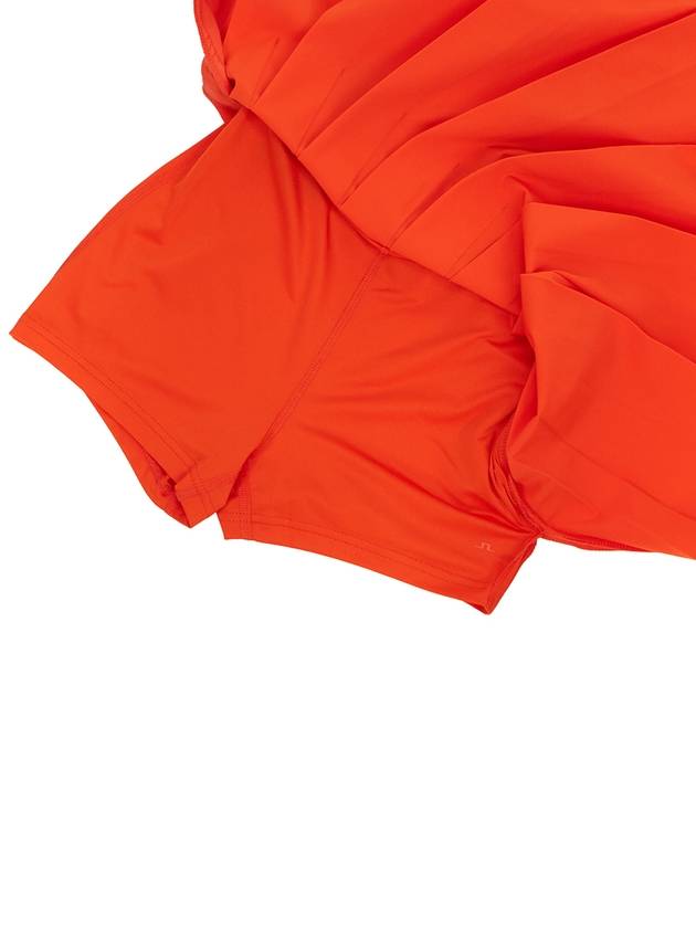 Adina Pleated Skirt Tangerine Tango - J.LINDEBERG - BALAAN 11