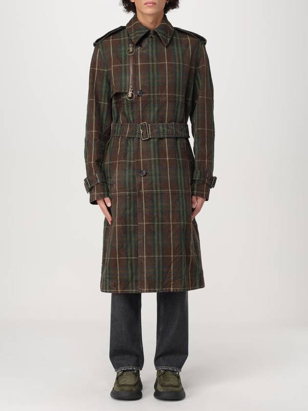 Double Breasted Check Long Trench Coat Tor - BURBERRY - BALAAN 2