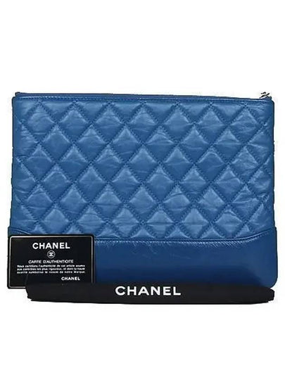 A84287 Navy Leather Gabriel Small New Medium Clutch Bag - CHANEL - BALAAN 2