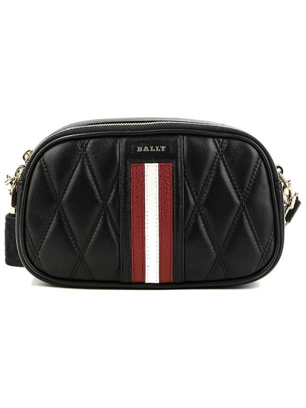 Denni Logo Quilted Mini Cross Bag Black 601621 24313 F170 - BALLY - BALAAN 2