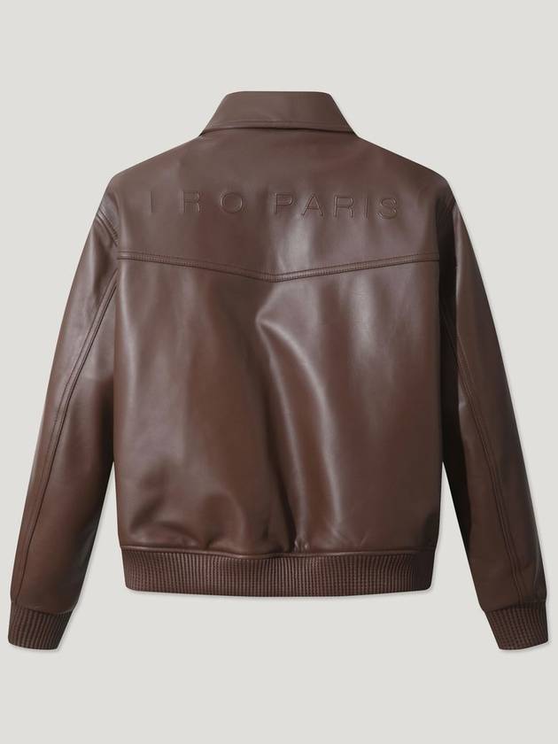 BRICK PREMIUM LEATHER BOMBER JACKET - IRO - BALAAN 2