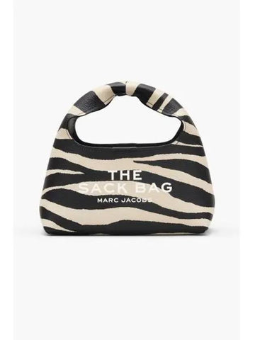 Zebra Leather The Mini Sack BlackWhite MBBAW24022BKX - MARC JACOBS - BALAAN 1