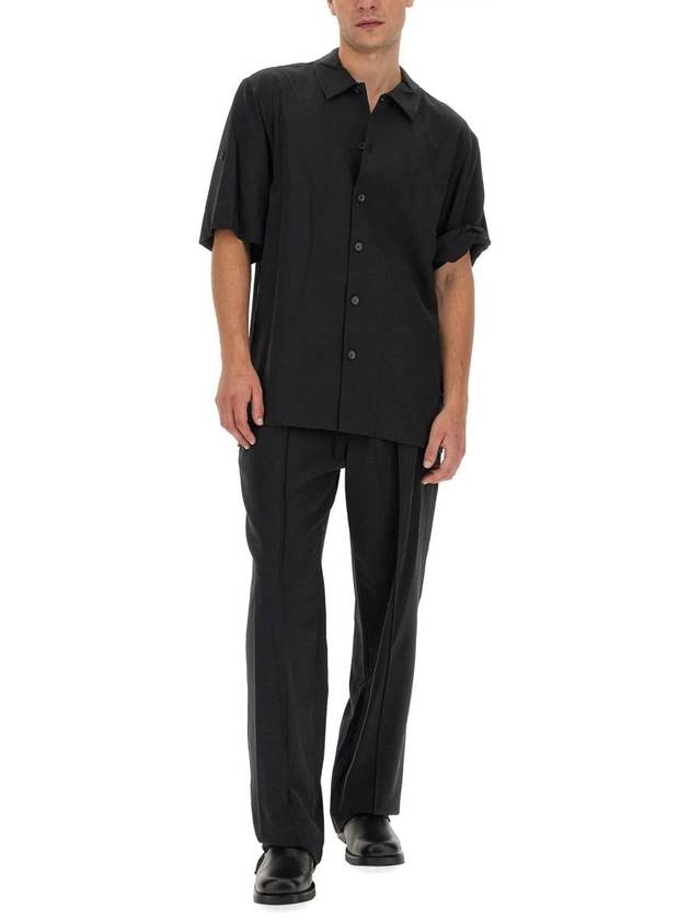 Ankle Drawstring Straight Pants Black - HELMUT LANG - BALAAN 3