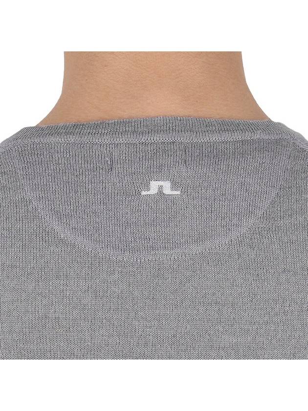 Lymann V-Neck Knit Top Light Grey Melange - J.LINDEBERG - BALAAN 9