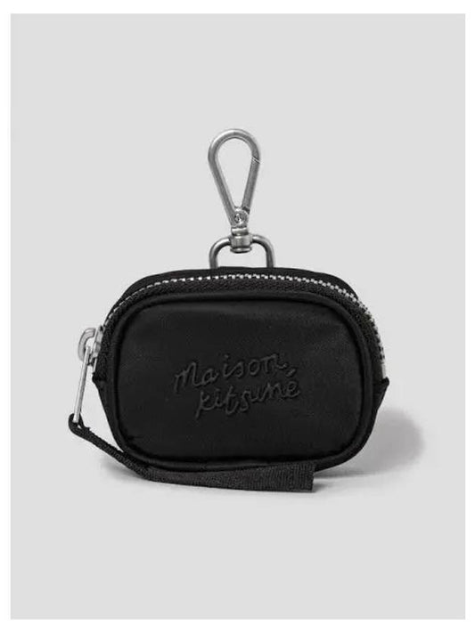 Men s Traveler AirPods Earphone Case Black Domestic Product GM0024031533841 - MAISON KITSUNE - BALAAN 1