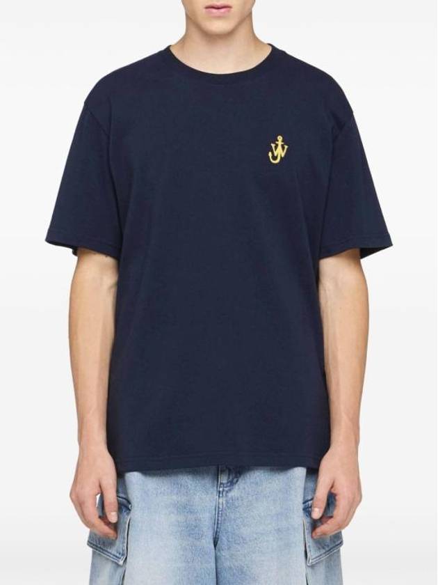 Anchor Embroidery Short Sleeve T-Shirt Blue - JW ANDERSON - BALAAN 5