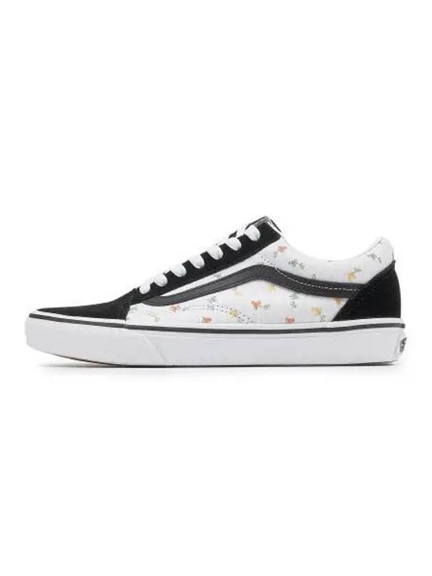 Old Skool Floral Low Top Sneakers White Black - VANS - BALAAN 2