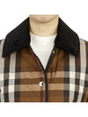 Women's Check Diamond Quilted Jacket Brown - BURBERRY - BALAAN.