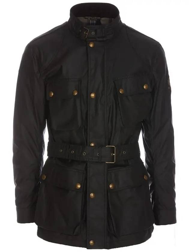 Trialmaster Waxed Cotton Jacket Black - BELSTAFF - BALAAN 1