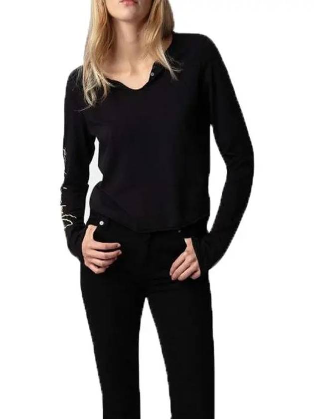 Women s Crop Long Sleeve T Shirt JWTN00435 - ZADIG & VOLTAIRE - BALAAN 4