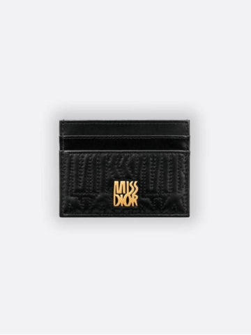 Miss Freesia Card Wallet Black S3601UBTK M900 - DIOR - BALAAN 1