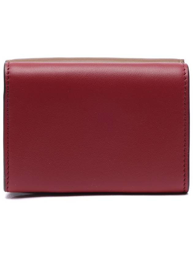 Saffiano Leather Tri-fold Half Wallet Brown - MARNI - BALAAN 5