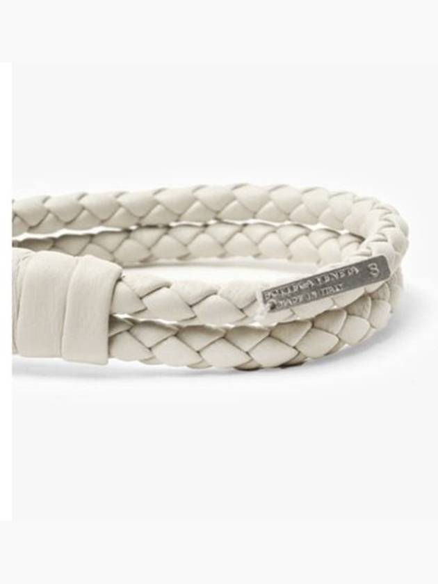 Intrecciato Double Weaving Bracelet White - BOTTEGA VENETA - BALAAN 3