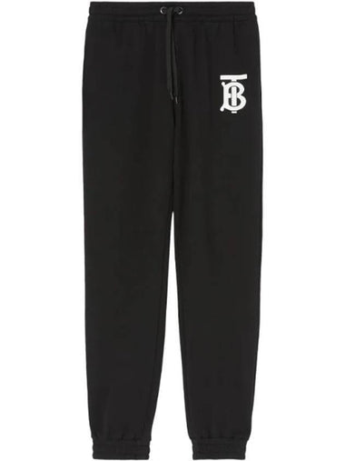 Monogram Track Pants Black - BURBERRY - BALAAN 1