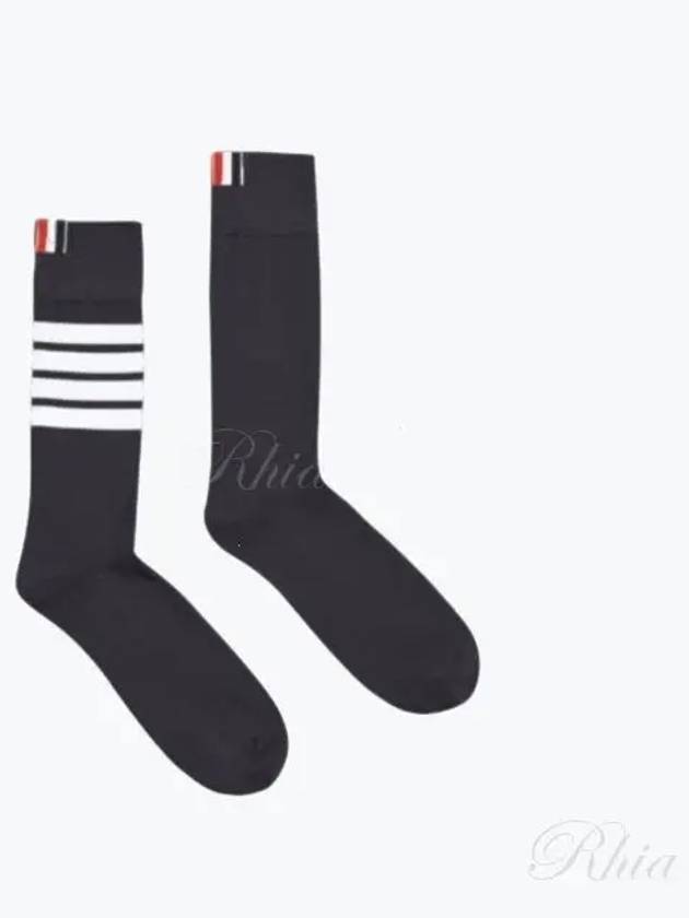 Men's Diagonal Light Weight Midi Socks Dark Grey - THOM BROWNE - BALAAN 2