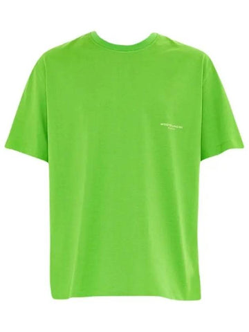 Men's Green Back Logo Round Cotton Short Sleeve TShirt W231TS02705F - WOOYOUNGMI - BALAAN 1