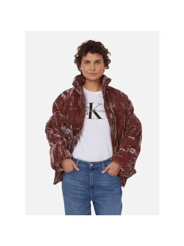 Collina Strada Crinkle Star Quilted High Neck Down Jacket XX5001 CHOCOLATERASPBERRY - COLLINA STRADA - BALAAN 4